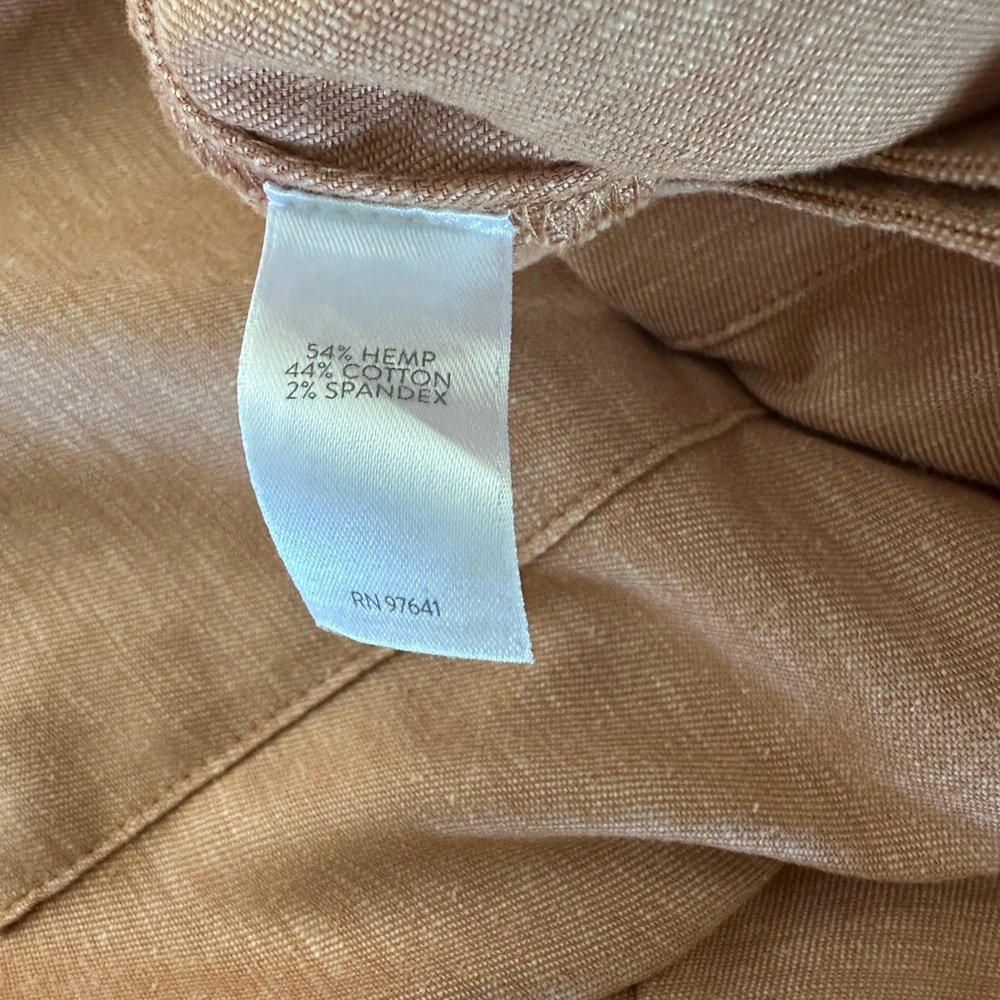 J Jill Pure Elements Hemp Blend Capri Pants Women Size xs Petite Natural Vibe - Picture 6 of 6